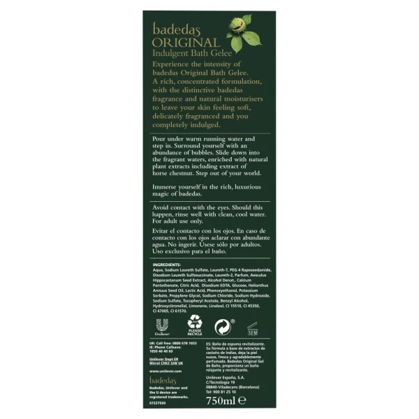Badedas Original Indulgent Bath Gelee 750ml - Image 2