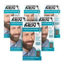 Just For Men Moustache & Beard Light-Medium Brown Hair Dye M-30 1 Kit | X6 Pack
