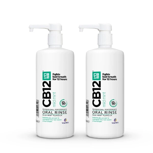 CB12 Mild Mint-Menthol Mouthwash 1L | X2 Pack
