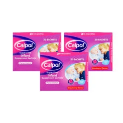 Calpol Infant Strawberry Suspension Sachets 20 Sachets | X3 Pack