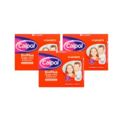 Calpol SixPlus Sugar Free Suspension Sachets 12 Sachets | X3 Pack