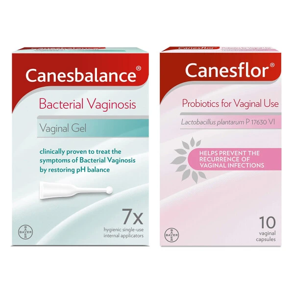 Canesbalance Bacterial Vaginosis Vaginal Gel & Canesflor Probiotic Capsules 7 X 5ml Applicators + 10 Capsules