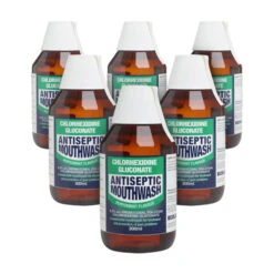 Chlorhexidine Gluconate Antiseptic Mouthwash Peppermint 300ml | X6 Pack