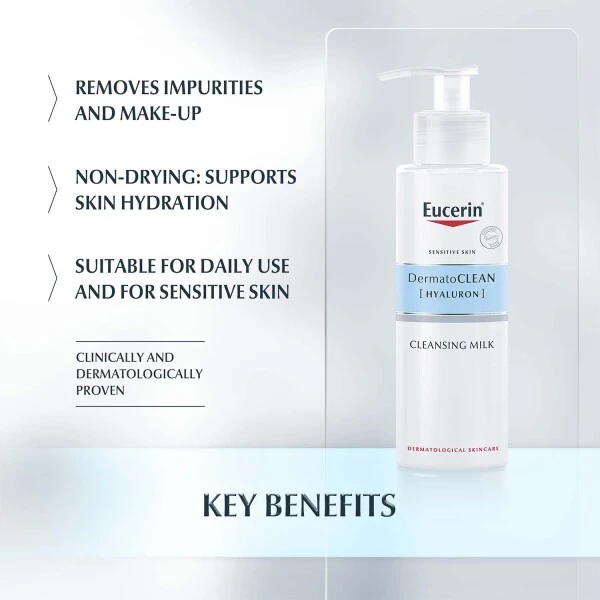 Eucerin DermatoClean Mild Cleansing Milk 200ml - Image 2