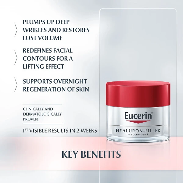 Eucerin Hyaluron-Filler + Volume Lift Anti-Age Night Cream 50ml - Image 2