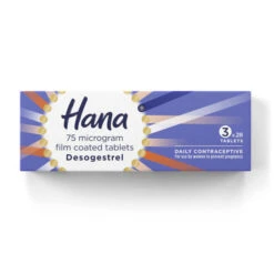 Hana Daily Contraceptive 75mg 3 Month Supply 84 Film Coated Tablets