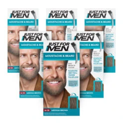 Just For Men Moustache & Beard Medium Brown Hair Dye M-35 1 Kit | X6 Pack