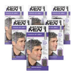 Just For Men Touch Of Grey Hair Dye Medium Brown T-35 1 Kit | X6 Pack
