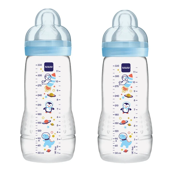 MAM Easy Active Baby Bottle - Blue 330ml X 2