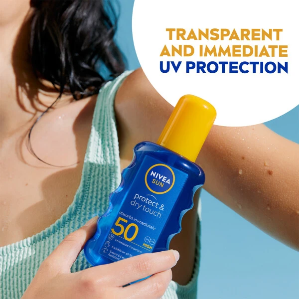 Nivea Sun Protect & Dry Touch Sun Cream Spray SPF50 200ml - Image 3