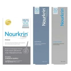 Nourkrin Man Hair Growth Programme (Free Shampoo And Conditioner) 180 Tablets + 150ml + 150ml