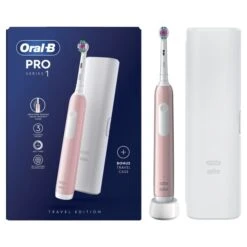 Oral B Oral-B Pro 1 3D White Pink + Travel Case