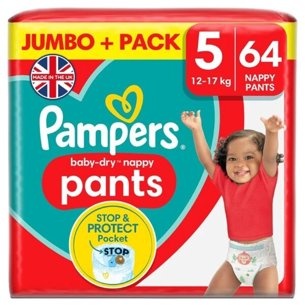 Pampers® Pampers Baby Dry Pants Size 5 Jumbo Pack 64 Pack
