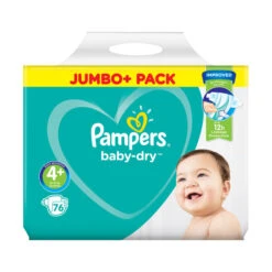 Pampers® Pampers Baby-Dry Size 4+ Nappies Jumbo Pack 76 Pack