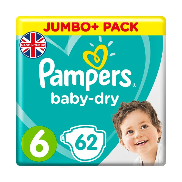 Pampers® Pampers Baby-Dry Size 6 Nappies Jumbo Pack 62 Pack - Image 3