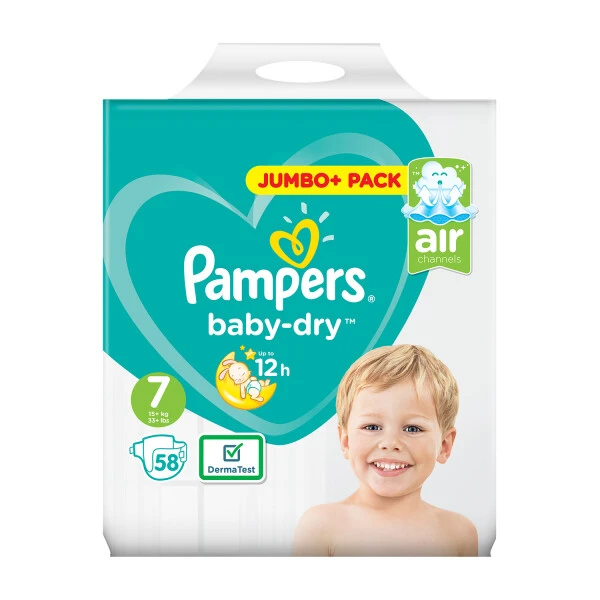 Pampers® Pampers Baby-Dry Size 7 Nappies Jumbo Pack 58 Pack