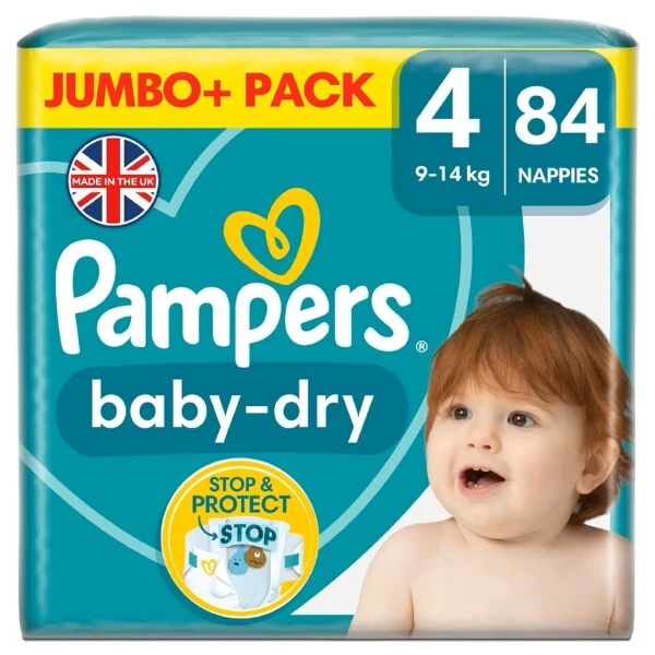 Pampers® Pampers Baby Dry Taped Size 4 Jumbo Pack 84 Pack
