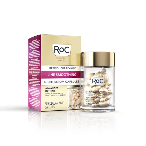 RoC Retinol Correxion Line Smoothing Night Serum 30 Capsules - Image 3