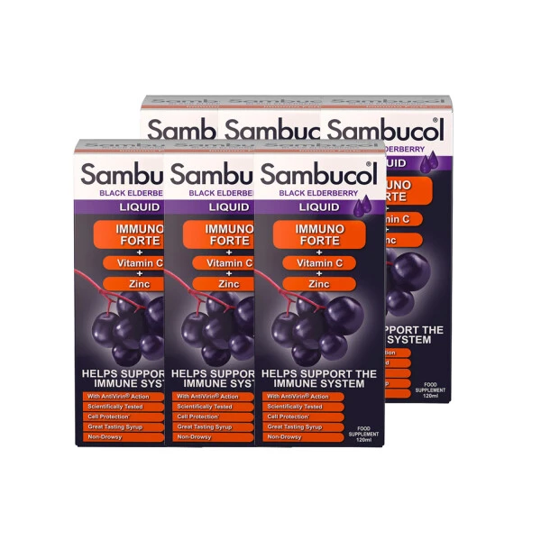 Sambucol Immuno Forte Black Elderberry Liquid 120ml | X6 Pack